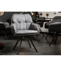Krzesło Lounger obrotowe 180 stopni szare