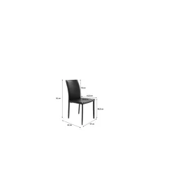 Krzesło MILANO czarne skóra ekologiczna