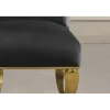 Krzesło MODERN BAROCK welwet czarny złote nogi
