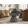 Krzesło obrotowe AMBIENTO 79 cm 180 stopni chenille szare