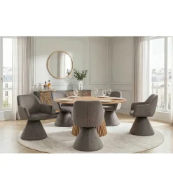 Krzesło obrotowe AMBIENTO 180 stopni szare