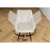 Krzesło obrotowe AVIGNON chenille beige czarne nogi