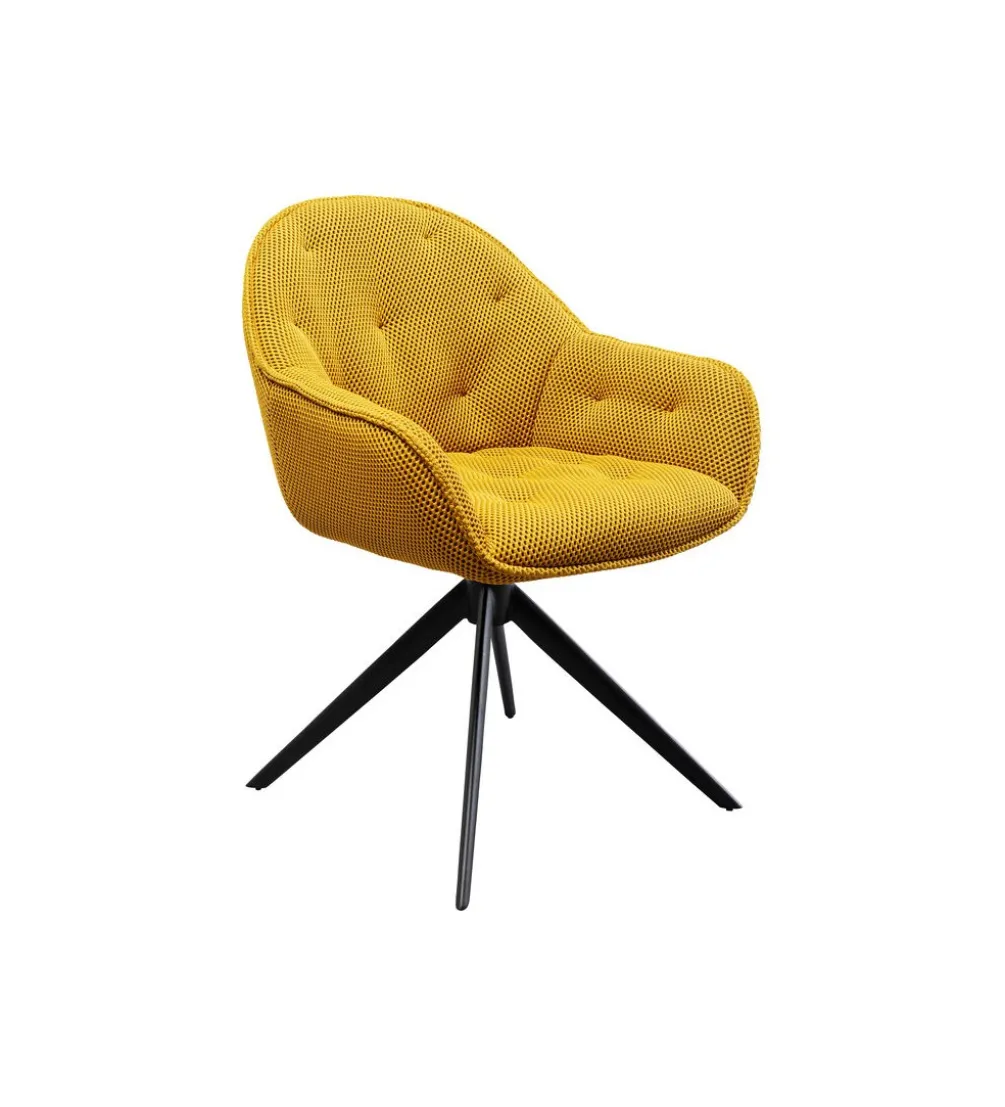 Krzesło obrotowe CARLITO MESH 82 cm żółty