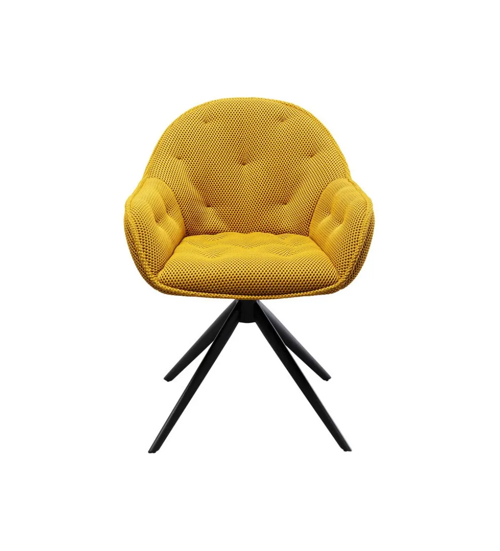 Krzesło obrotowe CARLITO MESH 82 cm żółty