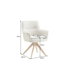 Krzesło obrotowe LE GRAND chenille beige