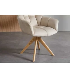 Krzesło obrotowe PAPILLON 83 cm 180 stopni beżowe