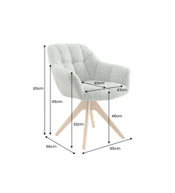 Krzesło obrotowe PAPILLON 83 cm 180 stopni zielone