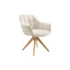 Krzesło obrotowe PAPILLON 83 cm 180 stopni chenille champagne beige