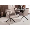 Krzesło obrotowe PROMETHEUS 88 cm 180 stopni welwet taupe