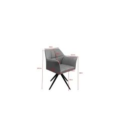 Krzesło obrotowe THINKTANK 82 cm szare