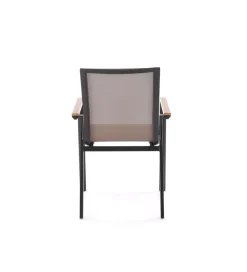 Krzesło ogrodowe FIERRO 88 cm czarny brązowy