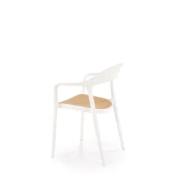 Krzesło ogrodowe K530 80 cm białe naturalne