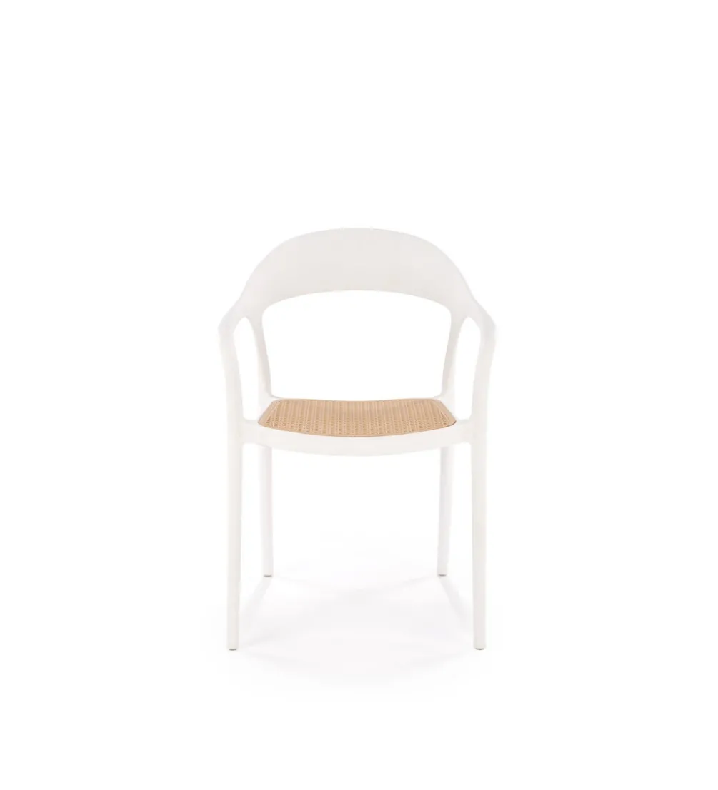 Krzesło ogrodowe K530 80 cm białe naturalne