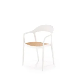 Krzesło ogrodowe K530 80 cm białe naturalne