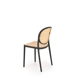Krzesło ogrodowe K529 83 cm czarne naturalne