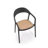 Krzesło ogrodowe K530 80 cm czarne naturalne