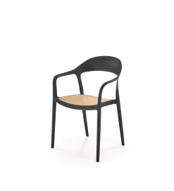 Krzesło ogrodowe K530 80 cm czarne naturalne