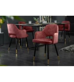 Krzesło Paris Velvet czerwono bordowe