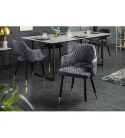 Krzesło Paris Velvet Szare