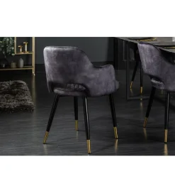 Krzesło Paris Velvet Szare