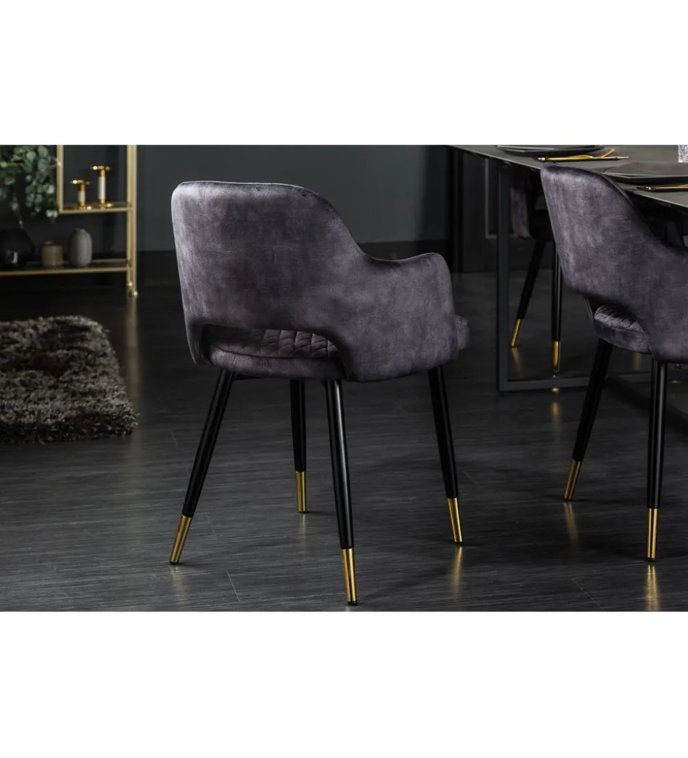Krzesło Paris Velvet Szare