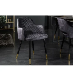 Krzesło Paris Velvet Szare