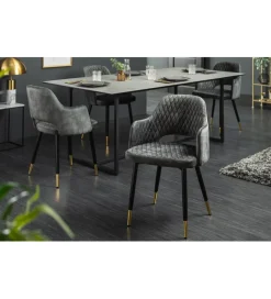 Krzesło Paris Velvet szaro zielone