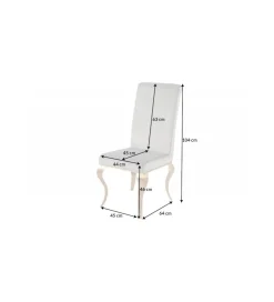 Krzesło TRENTINO Modern Barock szare