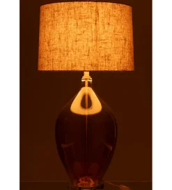 Lampa stołowa AMBER 85 cm szklana