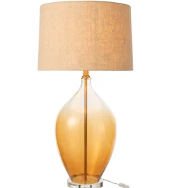 Lampa stołowa AMBER 85 cm szklana