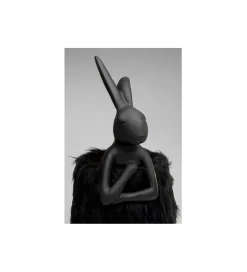 Lampa stołowa ANIMAL RABBIT FUR 68 cm czarna