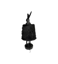 Lampa stołowa ANIMAL RABBIT FUR 68 cm czarna