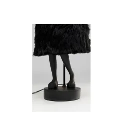 Lampa stołowa ANIMAL RABBIT FUR 68 cm czarna