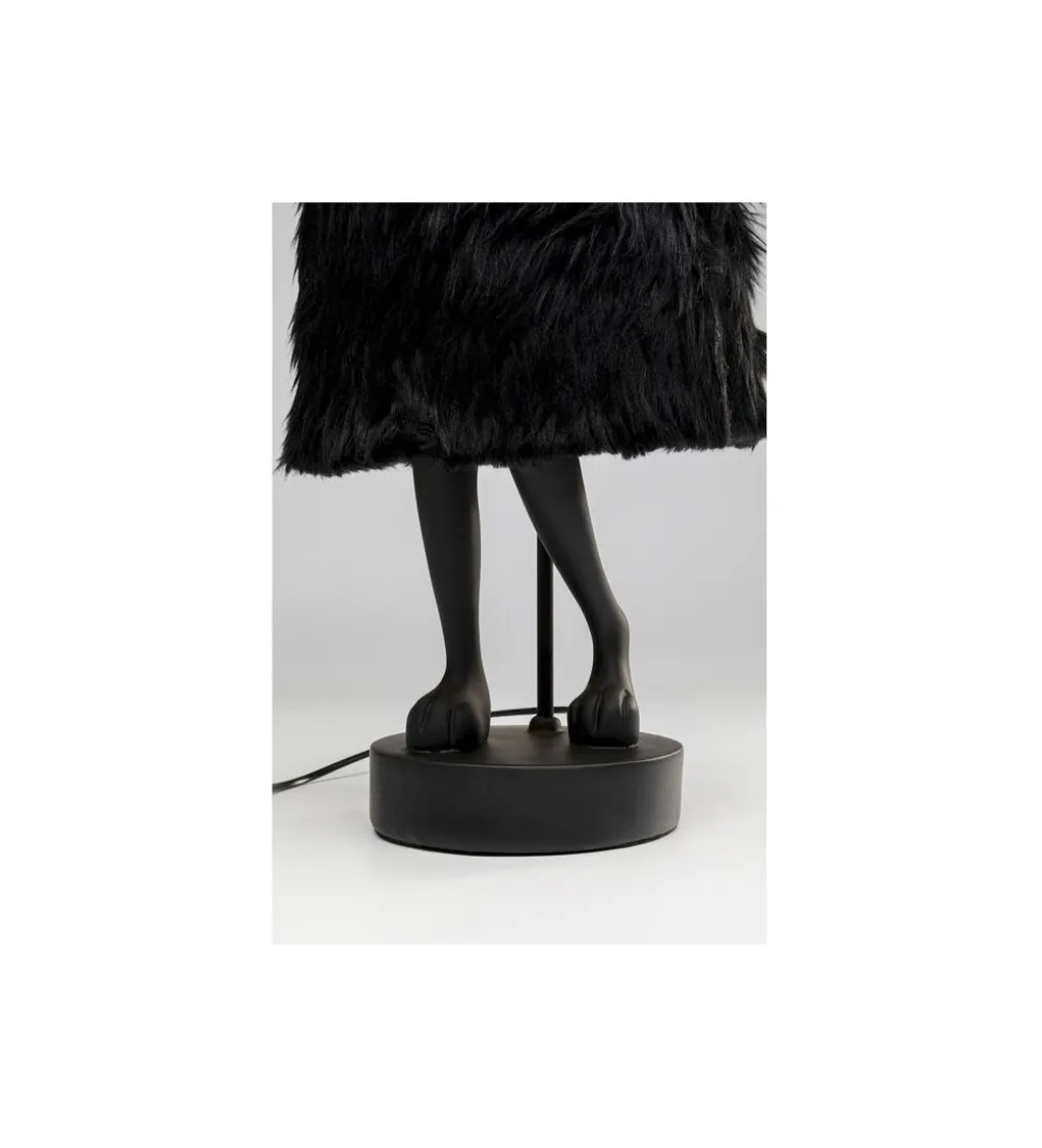 Lampa stołowa ANIMAL RABBIT FUR 68 cm czarna