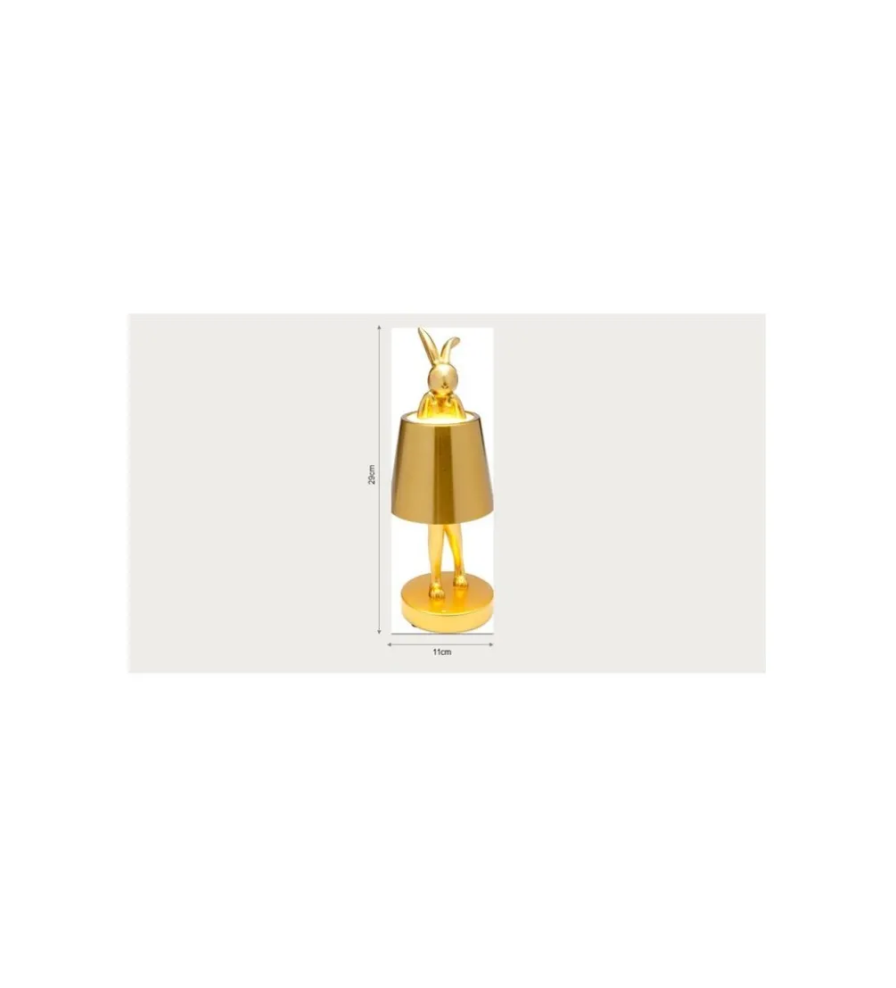 Lampa stołowa ANIMAL RABBIT 29 cm złota
