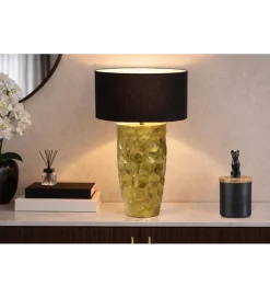 Lampa stołowa AURELIA 55 cm czarna złota