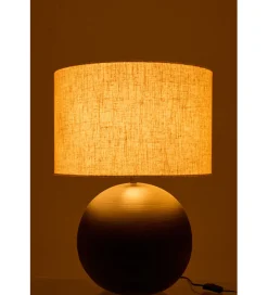 Lampa stołowa BALLE 62 cm czarna ceramika