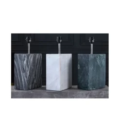 Lampa stołowa BRANDE 55 cm marmur czarna