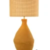 Lampa stołowa CENTRUS papier mache żołta