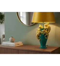 Lampa stołowa CHAMELEON 55 cm złoto zielona