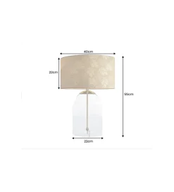 Lampa stołowa CLASSICO 47 cm szkło złoty