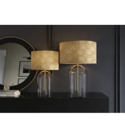 Lampa stołowa CLASSICO 47 cm szkło złoty