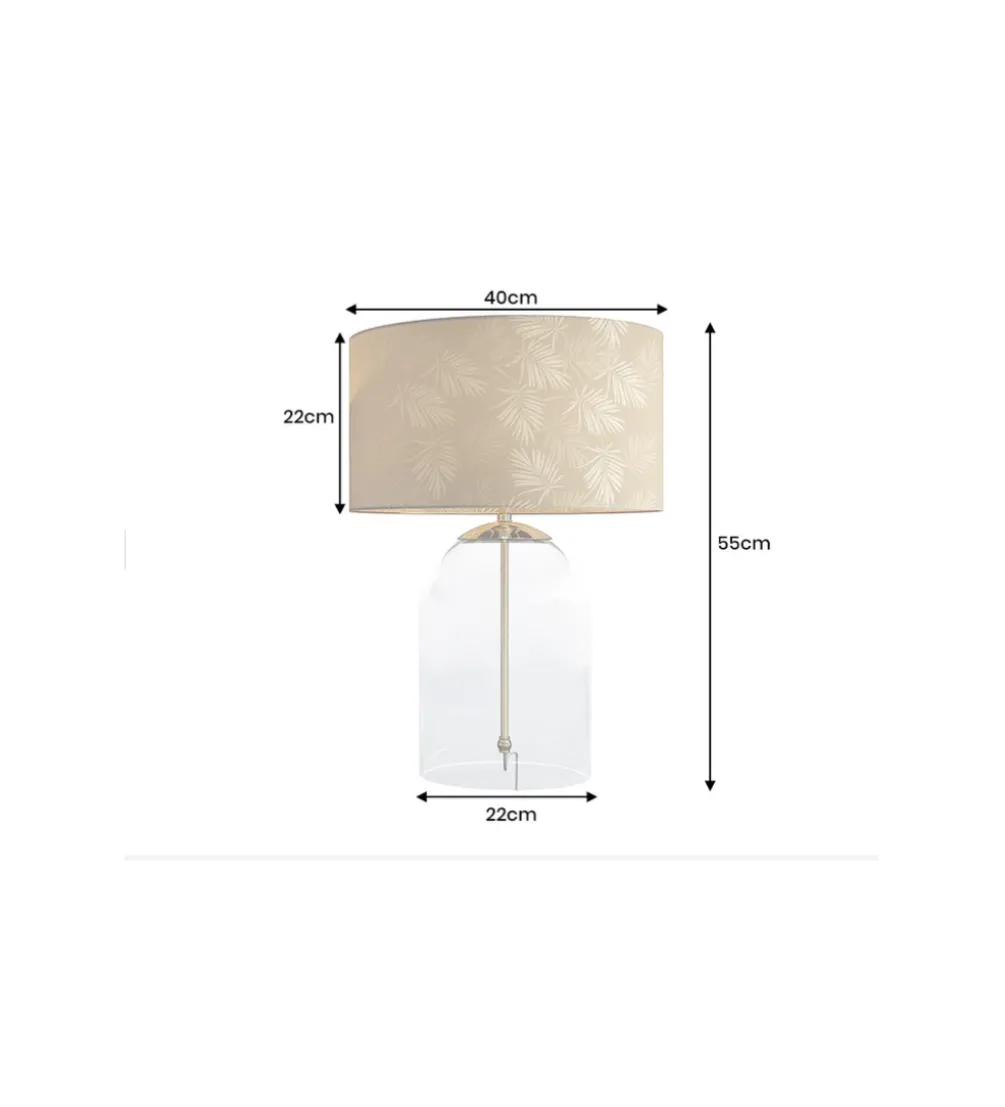 Lampa stołowa CLASSICO 55 cm szkło złoty