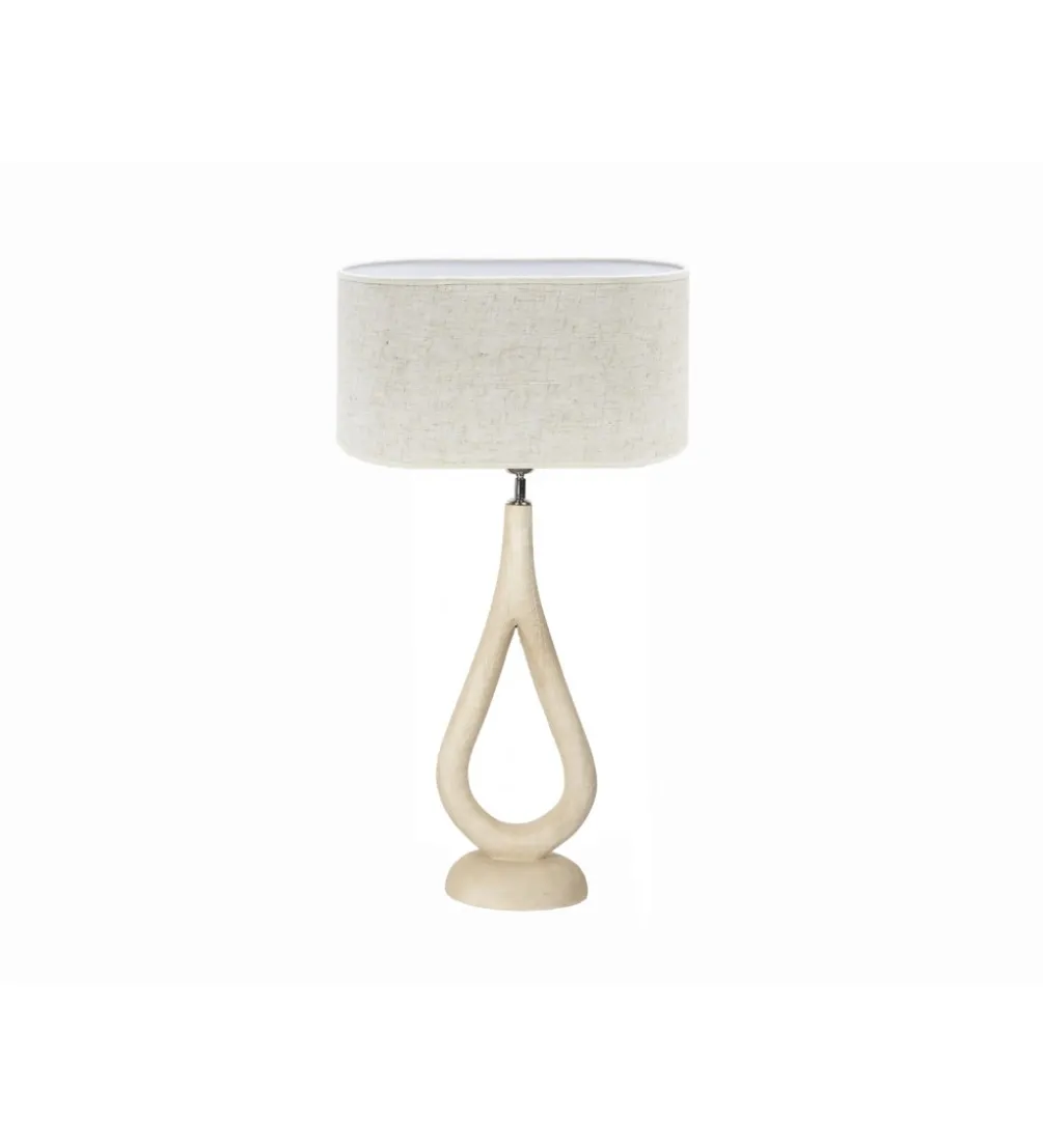 Lampa stołowa CRONOS 40 cm drewno mango