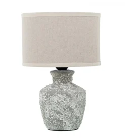Lampa stołowa DADET 28 cm ceramika antyczna biała