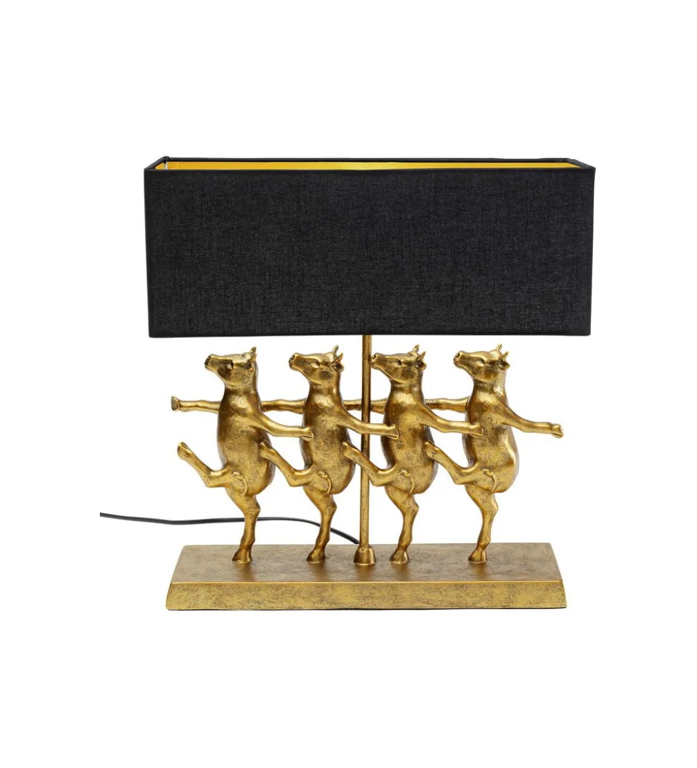 Lampa stołowa DANCING COWS złota