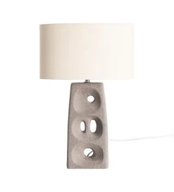 Lampa stołowa DANIKO 57 cm szaro biała