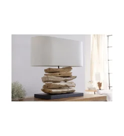 Lampa Stołowa  Driftwood Riverine Naturalna