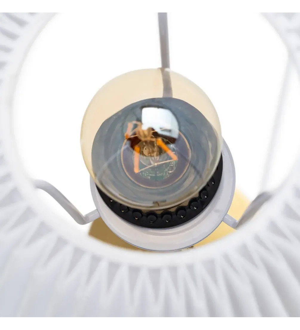 Lampa stołowa ETARAL 50 cm biało złota