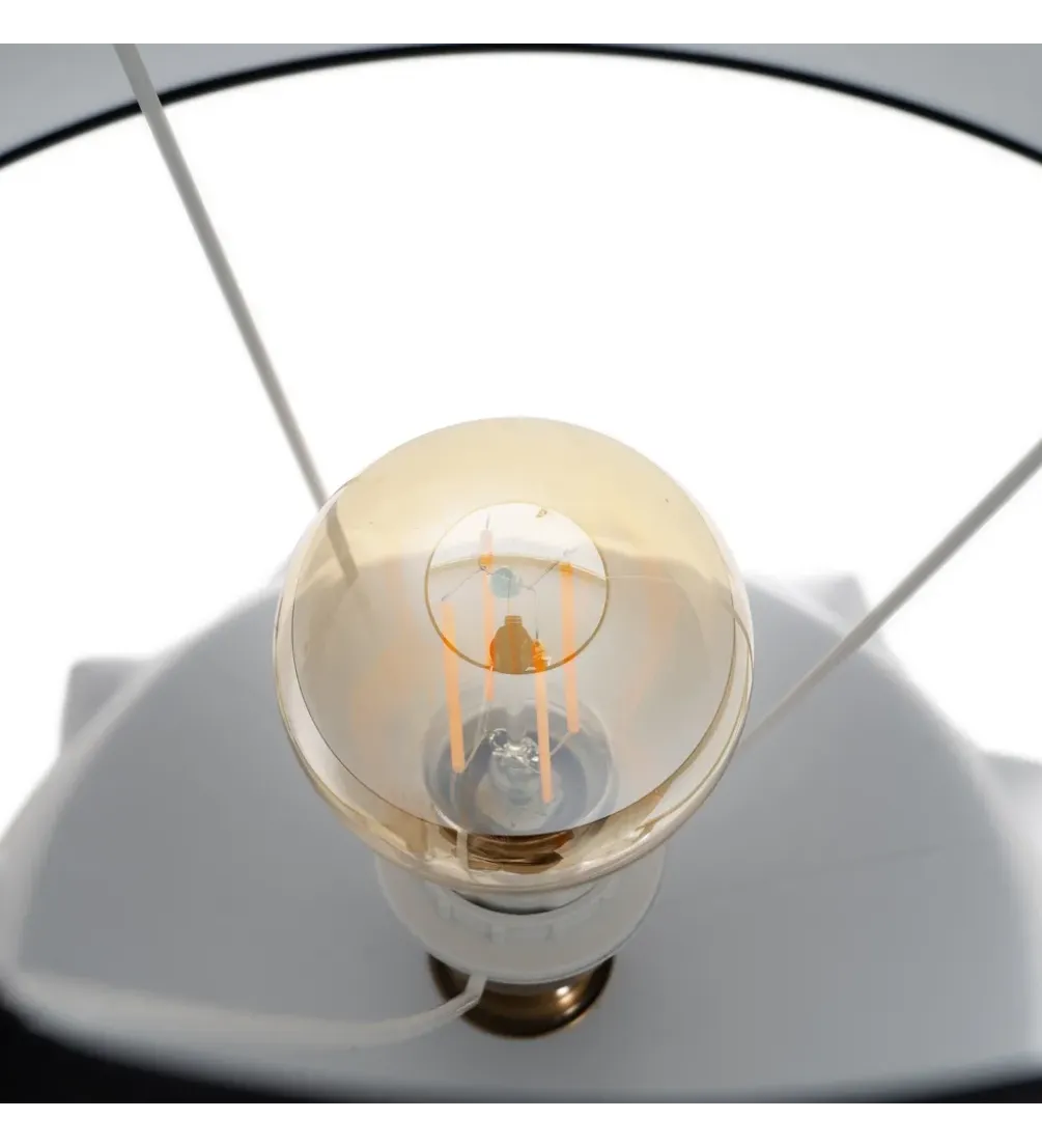 Lampa stołowa FEKY 73 cm czarno biała